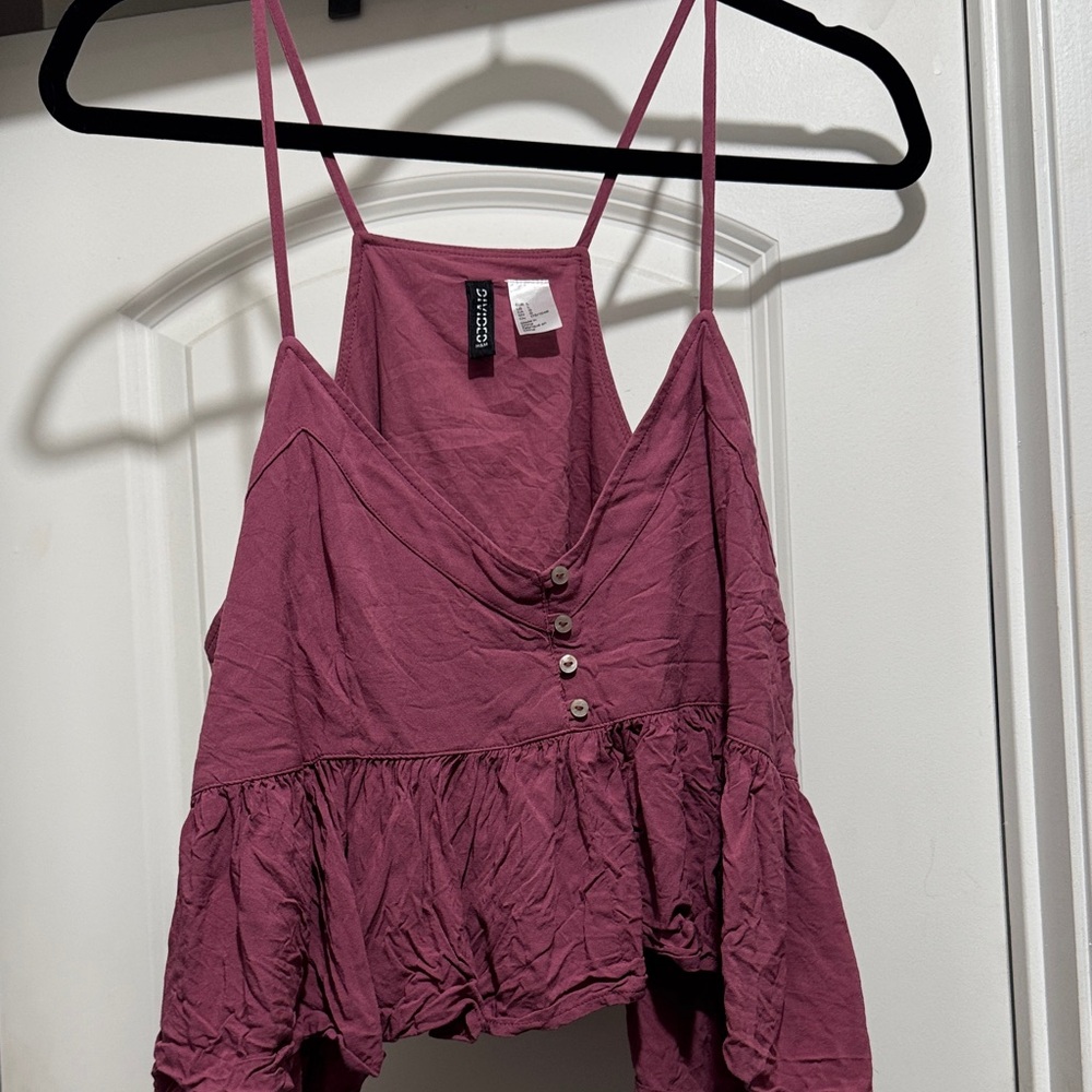 H & M Mauve Buttoned Camisole